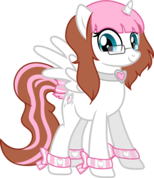Size: 4328x5000 | Tagged: safe, artist:xboomdiersx, oc, oc only, oc:usagi, alicorn, pony, absurd resolution, alicorn oc, bow, female, glasses, mare, simple background, solo, tail bow, transparent background, vector