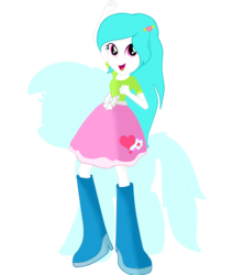 Size: 2500x2818 | Tagged: safe, artist:posey-11, oc, oc only, oc:cotton heart, equestria girls, g4, boots, clothes, dancing, dress, equestria girls oc, equestria girls-ified, fall formal outfits, high heel boots, shoes, solo