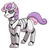 Size: 400x407 | Tagged: safe, artist:redxbacon, sweetie belle, pony, robot, robot pony, unicorn, friendship is witchcraft, g4, blank flank, deadpan expression, female, hooves, horn, mare, simple background, solo, sweetie bot, white background