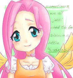 Size: 2220x2362 | Tagged: safe, artist:ksmile1313, fluttershy, human, g4, female, high res, humanized, solo, winged humanization