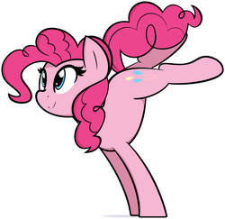 Size: 2009x1953 | Tagged: safe, artist:furrgroup, pinkie pie, earth pony, pony, g4, cute, diapinkes, simple background, smiling, solo, standing on two hooves, white background