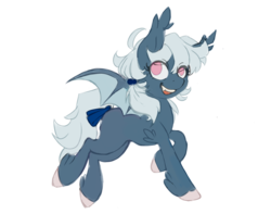 Size: 3800x3001 | Tagged: safe, artist:anightlypony, oc, oc only, oc:aria medley, bat pony, pony, blank flank, female, filly, high res, mare, solo