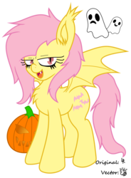 Size: 767x1041 | Tagged: safe, artist:darknisfan1995, artist:dubstepbrony4life, fluttershy, pony, g4, cute, female, flutterbat, simple background, solo, transparent background, vector