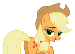 Size: 3500x2527 | Tagged: safe, artist:estories, applejack, earth pony, pony, g4, spike at your service, butt, female, high res, looking back, plot, simple background, solo, transparent background, vector