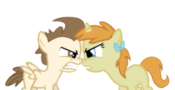 Size: 931x479 | Tagged: safe, artist:avisola, pound cake, pumpkin cake, pegasus, pony, unicorn, g4, angry, argument, brother and sister, cake twins, colt, female, fight, filly, foal, gritted teeth, male, nose wrinkle, older, older pound cake, older pumpkin cake, sibling rivalry, simple background, transparent background