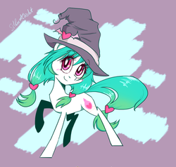 Size: 1000x950 | Tagged: safe, artist:silbersternenlicht, oc, oc only, oc:sugar spell, hat, solo, witch