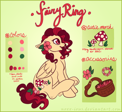 Size: 1010x933 | Tagged: safe, artist:noxxplush, oc, oc only, oc:fairy ring, pegasus, pony, reference sheet, solo