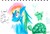 Size: 2537x1724 | Tagged: safe, artist:randamu-chan, rainbow dash, tank, pony, g4, toys-r-us, wat