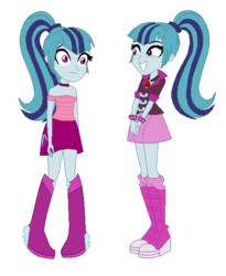 Size: 483x589 | Tagged: safe, artist:berrypunchrules, sonata dusk, human, equestria girls, g4, alternate clothes, alternate design, boots, bracelet, choker, clothes, female, high heel boots, human counterpart, humanized, jewelry, looking at you, pendant, pony counterpart, self ponidox, skirt, solo, spikes