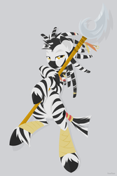 Size: 1280x1920 | Tagged: safe, artist:hoverrover, oc, oc only, zebra, bipedal, colored hooves, explicit source, gray background, hooves, lineless, male, simple background, solo, stallion, unshorn fetlocks