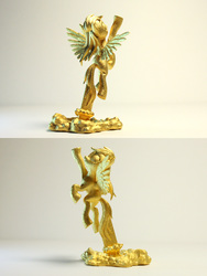 Size: 1440x1920 | Tagged: safe, artist:uncommented, rainbow dash, g4, 3d print, female, gold, sculpture, solo