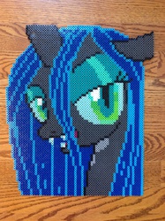 Size: 1936x2592 | Tagged: safe, artist:moonsplashpony, queen chrysalis, g4, craft, female, perler, solo