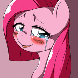 Size: 1000x1000 | Tagged: dead source, safe, artist:ushiro no kukan, pinkie pie, g4, crying, female, pinkamena diane pie, solo