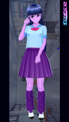 Size: 900x1600 | Tagged: safe, twilight sparkle, equestria girls, g4, artificial academy 2, clothes, female, skirt, solo