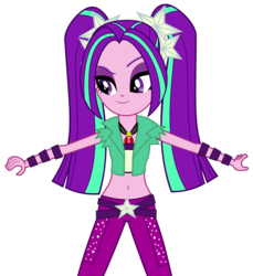 Size: 2581x2821 | Tagged: safe, artist:ponyalfonso, edit, vector edit, aria blaze, equestria girls, g4, my little pony equestria girls: rainbow rocks, amulet, belly button, close-up, clothes, female, high res, midriff, necklace, simple background, solo, transparent background, vector, wristband