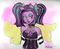 Size: 1024x839 | Tagged: safe, artist:puffpink, aria blaze, equestria girls, g4, fin wings, ponied up