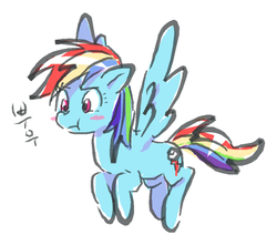 Size: 504x428 | Tagged: safe, artist:baekgup, rainbow dash, g4, :t, female, pouting, solo