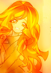 Size: 557x800 | Tagged: safe, artist:memoneo, sunset shimmer, equestria girls, g4, female, solo