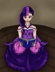 Size: 2550x3300 | Tagged: safe, artist:clowthepinkest, twilight sparkle, human, g4, clothes, dress, female, high res, humanized, solo