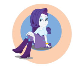 Size: 1840x1590 | Tagged: safe, artist:eninejcompany, rarity, equestria girls, g4, bedroom eyes, boots, bracelet, clothes, female, high heel boots, jewelry, looking at you, skirt, solo