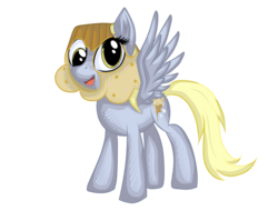 Size: 1400x1116 | Tagged: safe, artist:thegarry-d, derpy hooves, pegasus, pony, g4, female, mare, muffin, solo