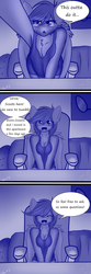 Size: 1000x3000 | Tagged: safe, artist:silverfox057, scootaloo, pegasus, anthro, ask nerdy scootaloo, g4, arm boob squeeze, armpits, ask, comic, monochrome, older, tumblr, tumblr comic