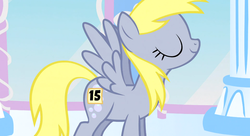 Size: 1099x597 | Tagged: safe, screencap, derpy hooves, pegasus, pony, g4, sonic rainboom (episode), 15, female, mare, proud, solo
