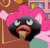 Size: 209x200 | Tagged: safe, pinkie pie, bird, earth pony, penguin, pony, g4, abomination, cursed image, meme, nope, not salmon, pingu, pingu (character), pingu pie, tongue out, wat