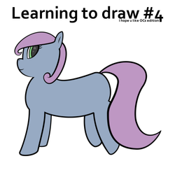 Size: 500x500 | Tagged: safe, artist:gergtaltd, oc, oc only, unnamed oc, earth pony, pony, blank flank, female, generic pony, learning to draw, mare, solo