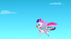 Size: 1098x597 | Tagged: safe, screencap, rarity, g4, sonic rainboom (episode), female, solo