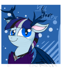 Size: 938x1024 | Tagged: artist needed, safe, oc, oc only, oc:vell eclipse, interspecies offspring, next generation, offspring, parent:discord, parent:twilight sparkle, parents:discolight