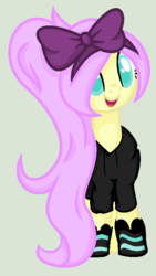 Size: 422x748 | Tagged: safe, artist:yesimapegasister, oc, oc only, oc:astrid, bow, solo