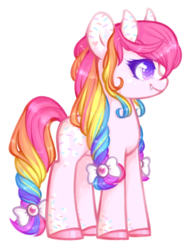 Size: 411x541 | Tagged: safe, artist:oniponii, oc, oc only, earth pony, pony, horns, solo