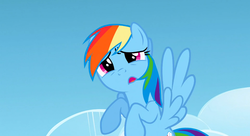 Size: 1099x597 | Tagged: safe, screencap, rainbow dash, g4, sonic rainboom (episode), female, solo