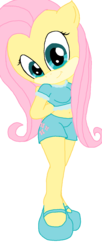 Size: 592x1456 | Tagged: safe, artist:imumbreon, fluttershy, anthro, plantigrade anthro, g4, female, simple background, solo, sonic the hedgehog (series), sonicified, style emulation, white background