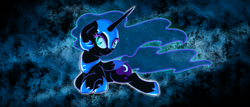 Size: 1216x520 | Tagged: safe, artist:alazak, nightmare moon, g4, female, solo