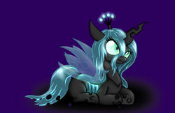 Size: 474x308 | Tagged: safe, artist:alazak, queen chrysalis, changeling, changeling queen, g4, crown, female, jewelry, regalia, solo