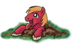 Size: 915x607 | Tagged: safe, artist:dispozition, artist:naira, big macintosh, earth pony, pony, g4, male, solo, stallion