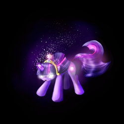 Size: 1600x1600 | Tagged: safe, artist:mephikal, twilight sparkle, g4, big crown thingy, female, magic, solo