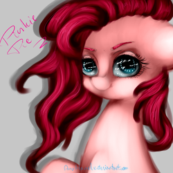 Size: 1024x1024 | Tagged: safe, artist:anuhanele, pinkie pie, earth pony, pony, g4, female, simple background, solo