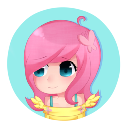 Size: 2000x2000 | Tagged: safe, artist:lunaticlily13, fluttershy, human, g4, clothes, female, high res, humanized, solo, sweatershy, winged humanization