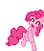 Size: 92x106 | Tagged: safe, artist:botchan-mlp, pinkie pie, earth pony, pony, a canterlot wedding, g4, animated, dancing, desktop ponies, eyes closed, female, juxtaposition bait, mare, pixel art, simple background, solo, sprite, transparent background