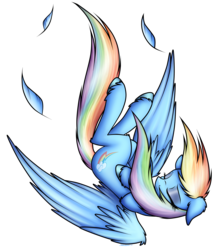 Size: 4255x4800 | Tagged: safe, artist:strachattack, rainbow dash, g4, absurd resolution, backwards cutie mark, falling, female, solo