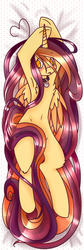 Size: 1009x3000 | Tagged: safe, artist:ruef, oc, oc only, oc:lessi, pony, armpits, body pillow, body pillow design, collar, fake horn