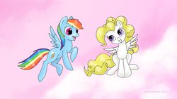 Size: 900x506 | Tagged: safe, artist:snakehands, rainbow dash, surprise, g1, g4, g1 to g4, generation leap