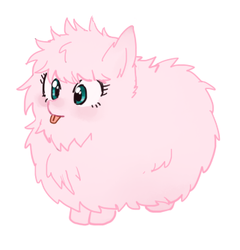 Size: 321x334 | Tagged: safe, artist:baekgup, oc, oc only, oc:fluffle puff, solo, tongue out