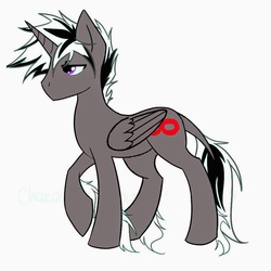 Size: 894x894 | Tagged: safe, artist:fire ruby, oc, oc only, oc:nate scorpio, alicorn, pony, alicorn oc, solo, unshorn fetlocks