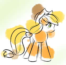 Size: 605x603 | Tagged: safe, artist:vvw84, applejack, earth pony, pony, g4, female, solo