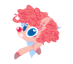 Size: 1182x1041 | Tagged: safe, artist:burrburro, pinkie pie, earth pony, pony, g4, clown nose, female, heart, heart eyes, red nose, solo, wingding eyes