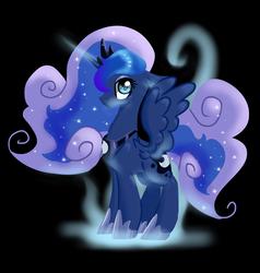 Size: 6093x6400 | Tagged: safe, artist:roaert, princess luna, g4, absurd resolution, female, glowing, magic, shiny, solo